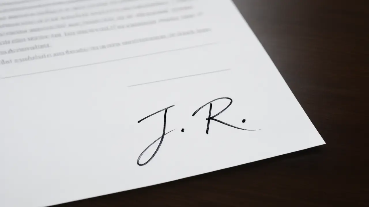 Illustration for Business initial signatures