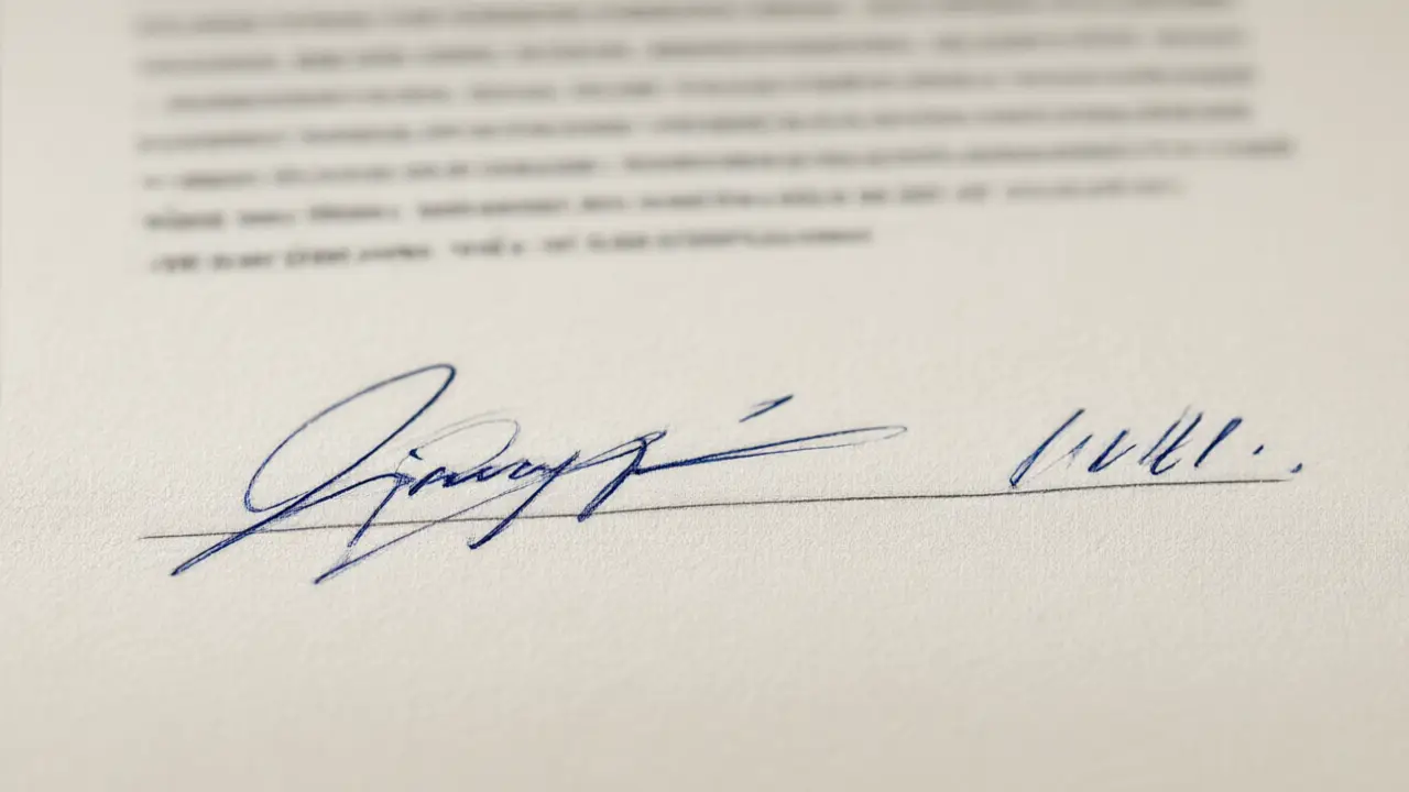 Illustration for Contract signature examples