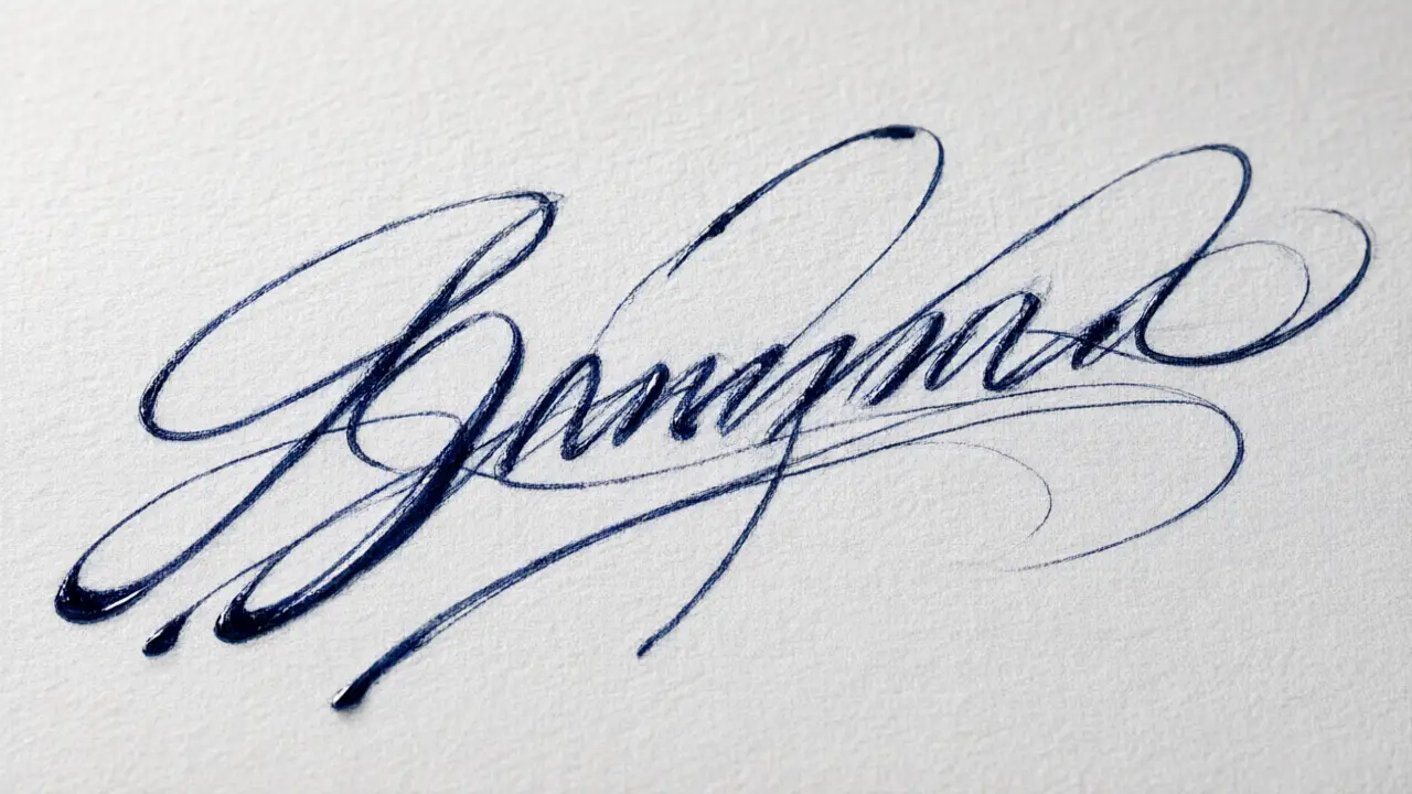 Illustration for Cursive signature ideas