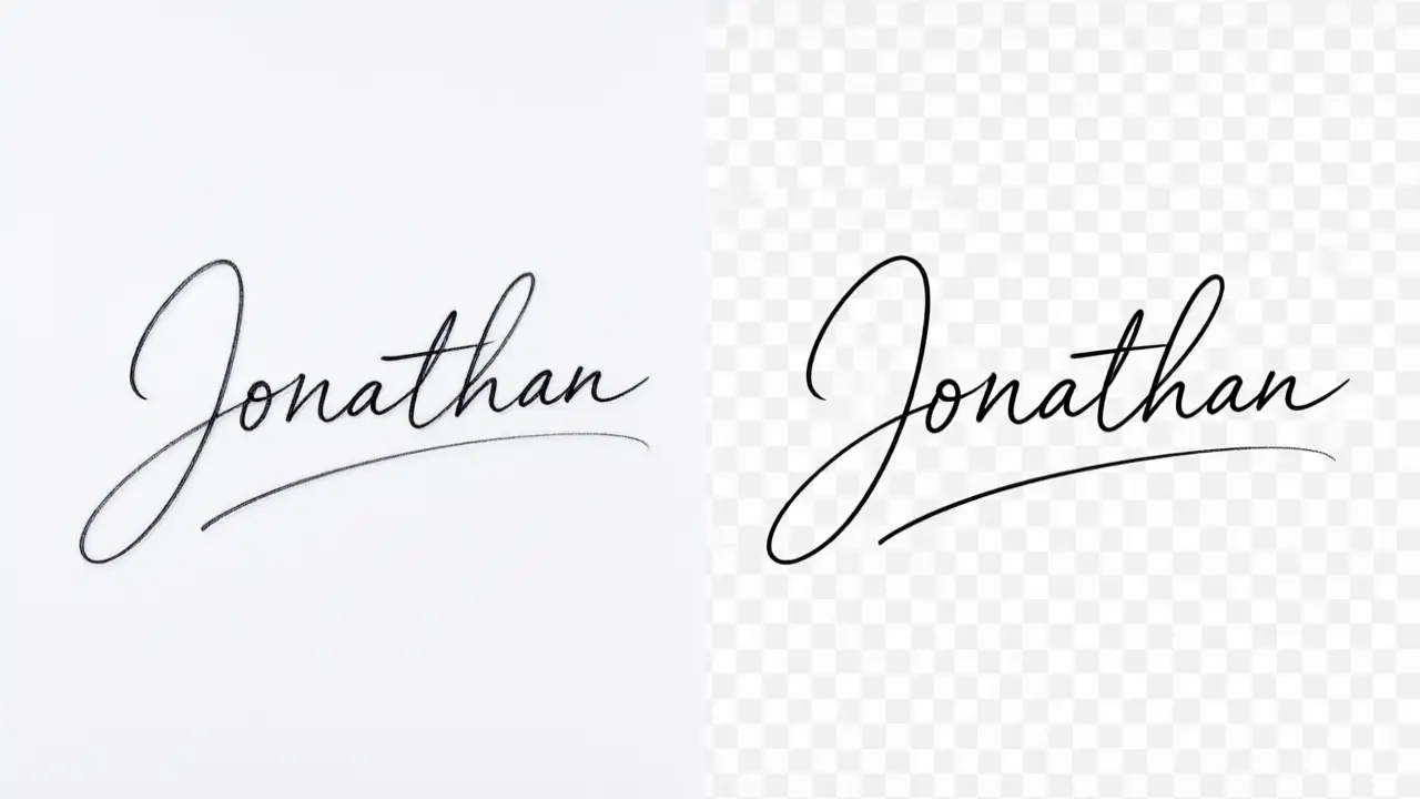 Illustration for Removing the background from a signature