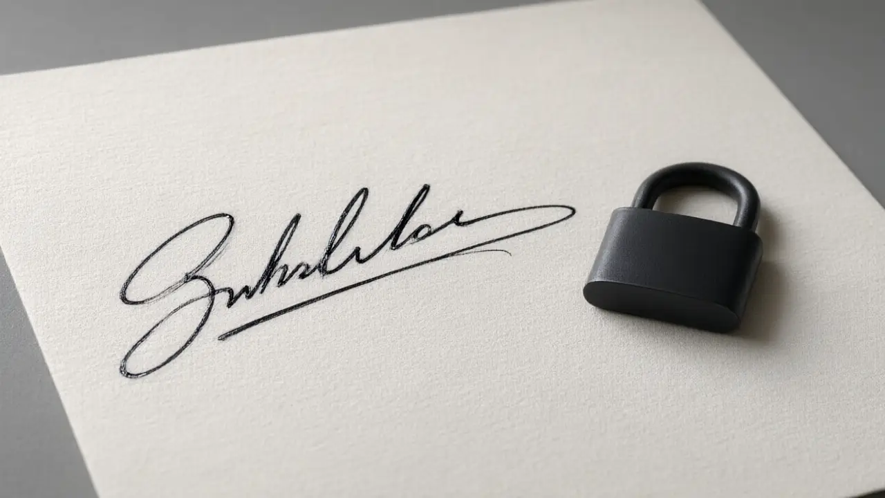 Illustration for How secure is a handwritten signature?