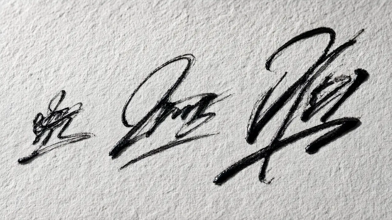 Illustration for What size should a handwritten signature be?