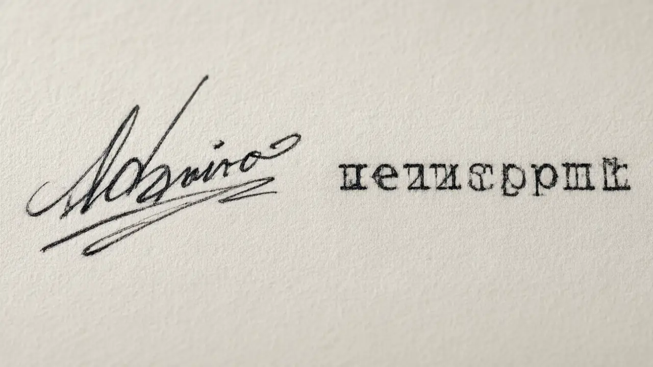 Illustration for Handwritten vs. typed signature