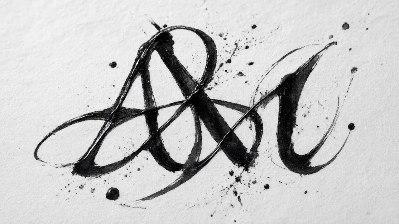 Illustration for Monogram initial signatures