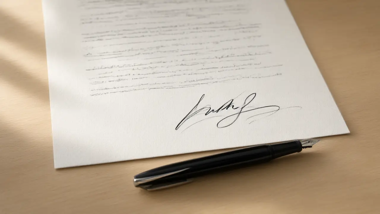 Illustration for Resignation letter signature examples