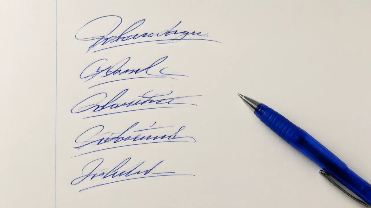Illustration for Student signature examples