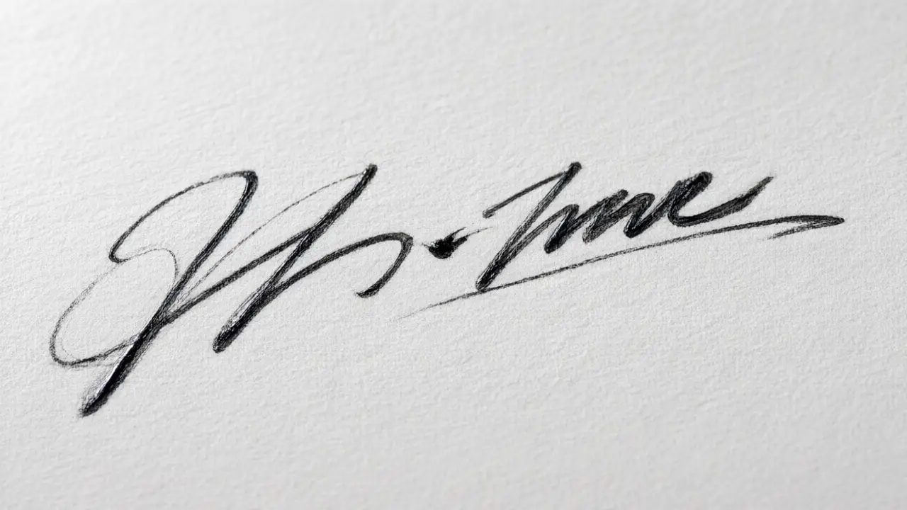 Illustration for Signature ideas for a double surname