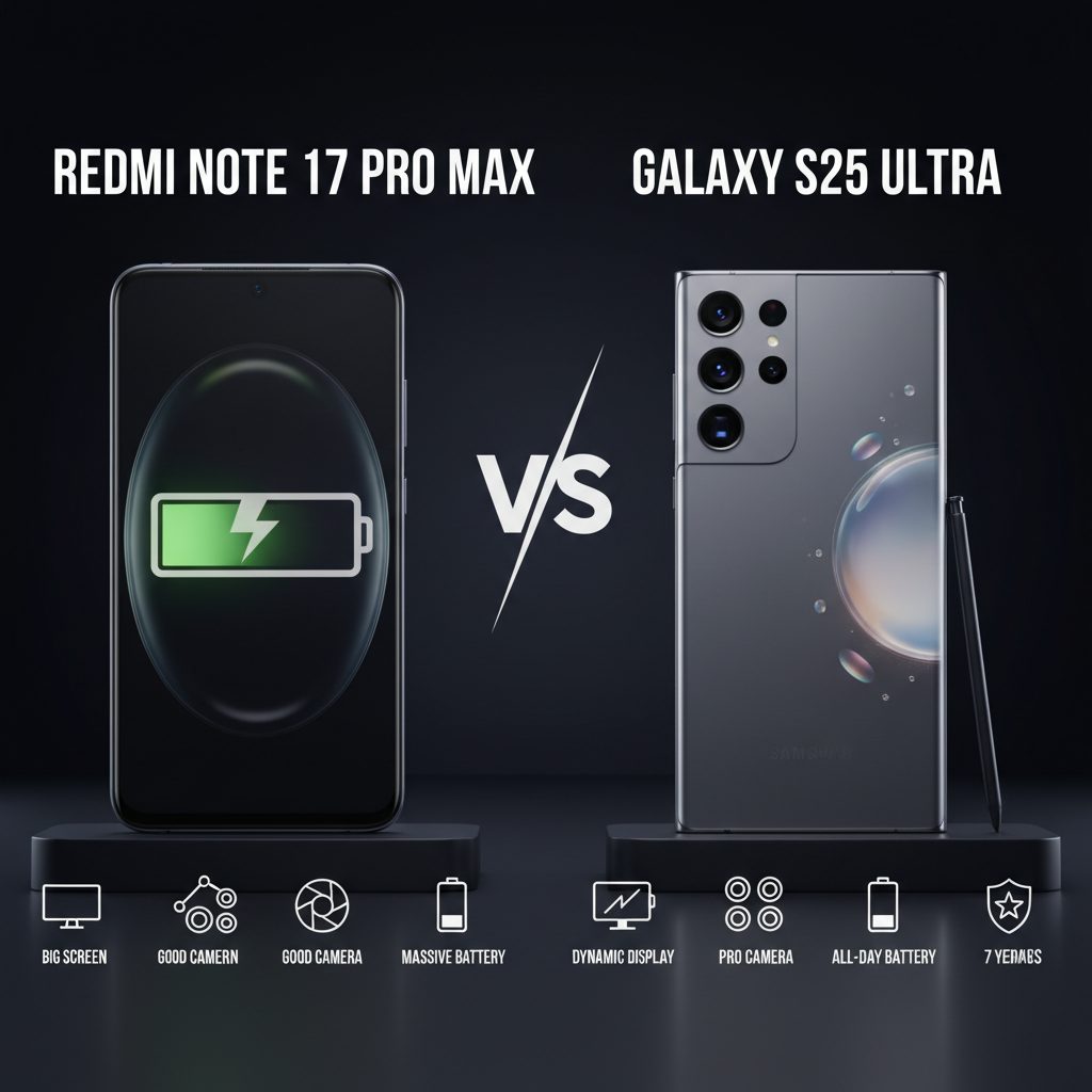 Redmi Note 17 Pro Max vs Galaxy S25 Ultra